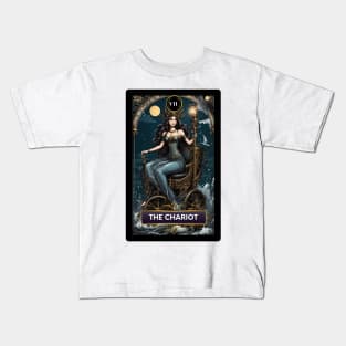 The Chariot Mermaid Tarot Card Kids T-Shirt